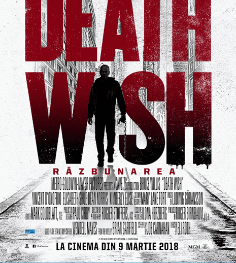 Bruce Willis revine pe marile ecrane din România, în filmul „Death Wish. Răzbunarea”