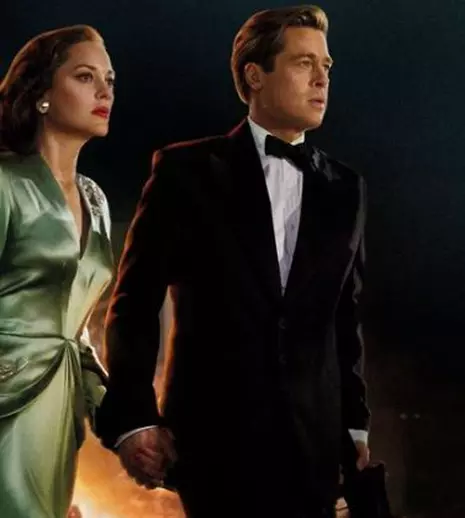 A apărut posterul filmului „Aliatul”, cu Brad Pitt și Marion Cotillard