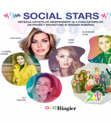 Ringier si BrandTube lansează Social Stars – un proiect colaborativ între artiști independenți, creatori de conținut, podcastari și site-uri locale de conținut (COMUNICAT)