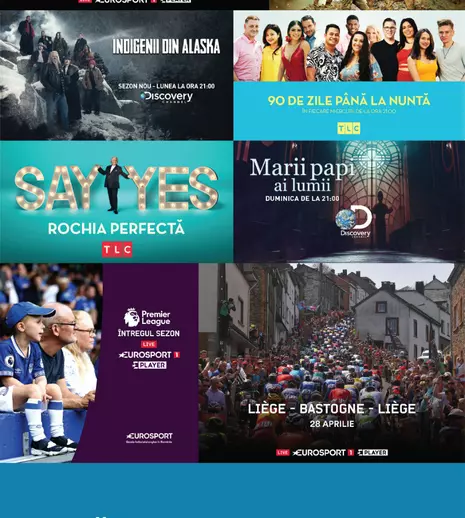 Ce vom putea vedea pe Discovery Channel, TLC, Travel Channel și Eurosport, de Paște și de 1 Mai