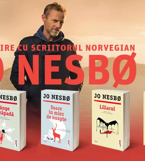 Marți, 7 mai, celebrul scriitor norvegian Jo Nesbø va fi la București, la invitația Editurii Trei