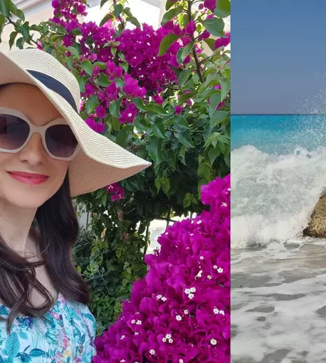 Primele imagini cu Iuliana Tudor în costum de baie de când s-a lansat pe micul ecran. Prezentatoarea se relaxează în Grecia
