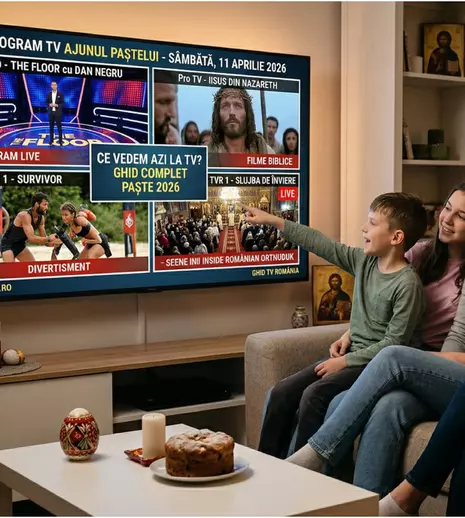 Program TV sâmbătă, 11 aprilie 2026: Slujba de Înviere live, emisiuni și filme de Paște