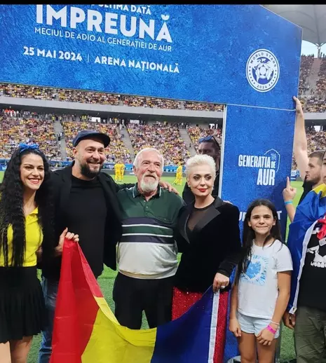 Monica Anghel, moment emoționant la meciul de retragere a Generației de Aur. Artista a cântat imnul României în fața a 50.000 de suporteri