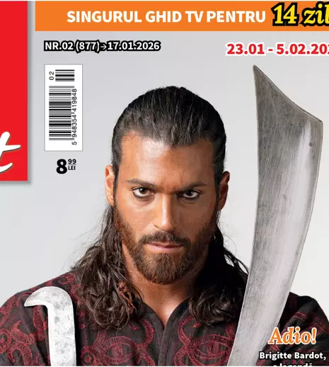 TV Satelit nr. 02/2026 apare pe 17 ianuarie: Can Yaman este noul „Sandokan”, plus ghid TV complet pentru 14 zile