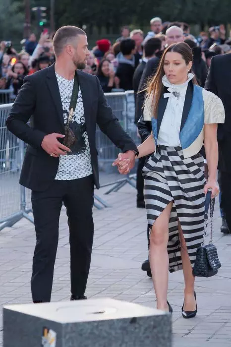 Justin Timberlake și Jessica Biel la showul Louis Vuitton