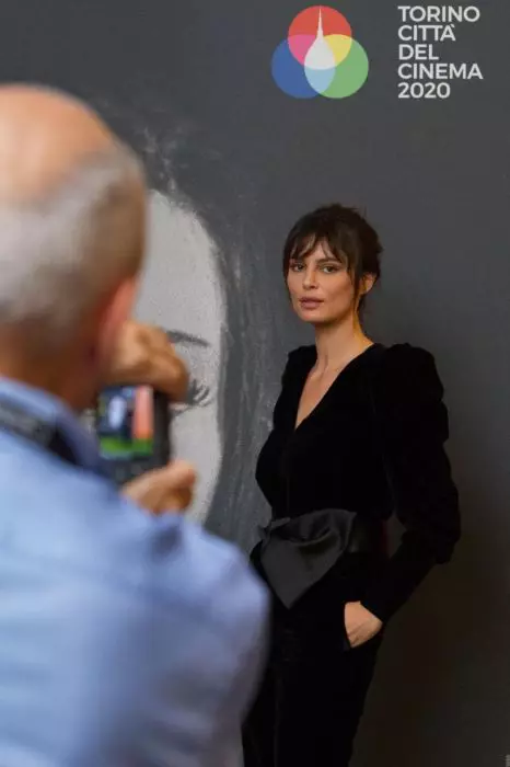 Model and actress Catrinel Menghia (also known as Catrinel Marlon) during a photocall at 2019 Torino Film Festival