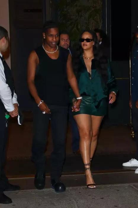 *EXCLUSIVE* Rihanna and ASAP Rocky enjoy a date night at the Ned Hotel