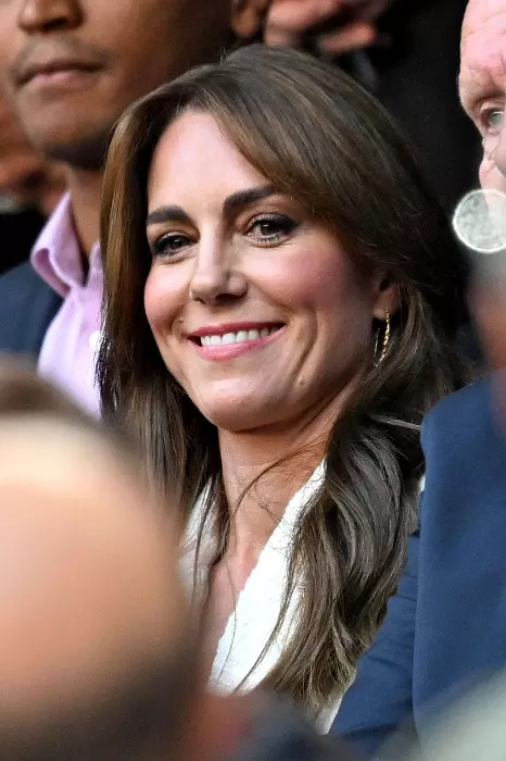 Catherine (Kate) Middleton, princesse de Galles, assiste au quart de finale Angleterre-Fidji, coupe du monde de rugby 2023, au Stade Vélodrome à Marseille