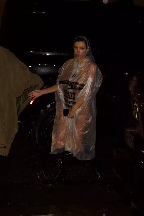 *EXCLUSIVE* Kanye West & Wife Bianca Defy State of Emergency as the Rainswept Couple Bundle up for Studio Session!