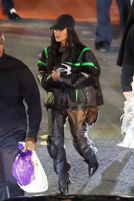 *EXCLUSIVE* Kim Kardashian is seen leaving Super Bowl LVIII in Las Vegas