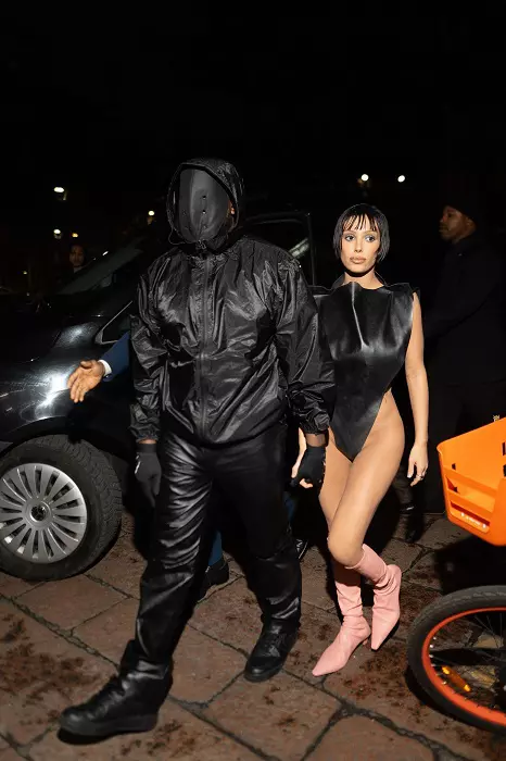 No Instagram - Kanye West et sa femme Bianca Censori quittent l'after-party du défilé Marni lors de la Fashion Week à Milan
