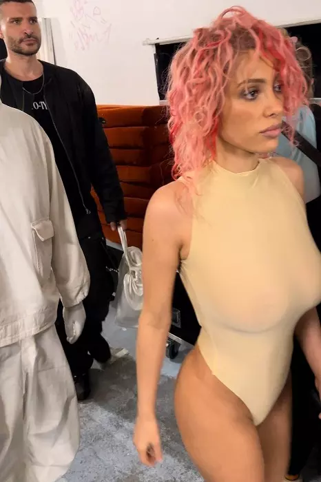 Kanye West and Bianca Censori exit the Prototype Show in Paris