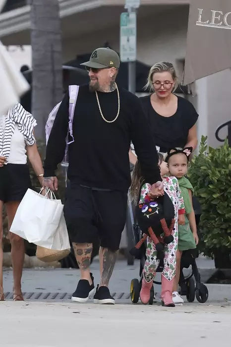 *EXCLUSIVE* Cameron Diaz and Benji Madden enjoy a family outing in Montecito, Santa Barbara