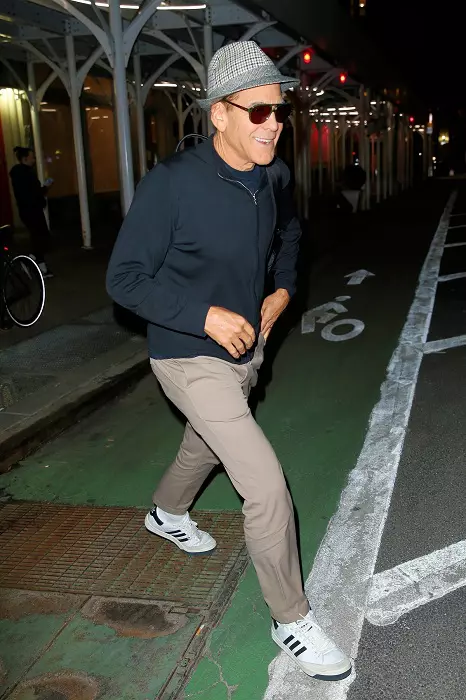 George Clooney cuts a youthful figure in a fedora after rehearsal for 'Good Night and Good Luck' in New York City