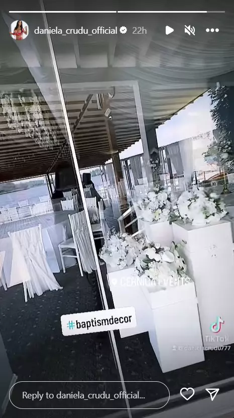 Daniela Crudu și-a botezat fetița