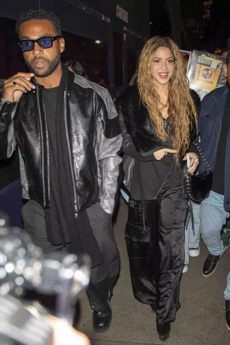 Shakira and Lucien Laviscount step out for a dinner date after big Times Square performance