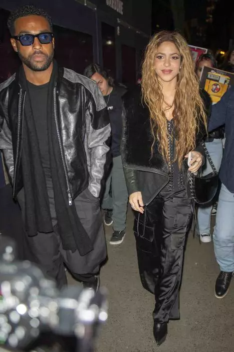 Shakira and Lucien Laviscount step out for a dinner date after big Times Square performance