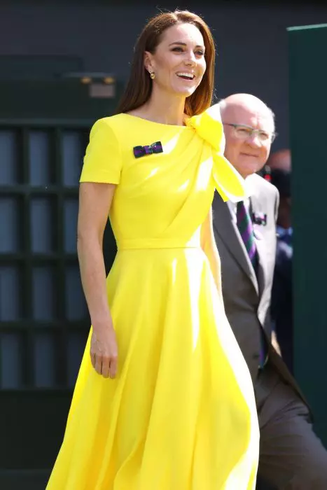 Wimbledon, UK. 09th July, 2022. Kate Middleton (Catherine), The Duchess of Cambridge, on Centre Court for the Ladies Final between Elena Rybakina and Ons Jabeur. Wimbledon Day Thirteen, Ladies Final Day, Wimbledon, London, UK, on July 9, 2022. Credit: Pau