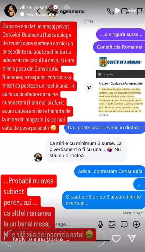 Scandal între Alina Pușcaș și Octavia Geamănu  (3)