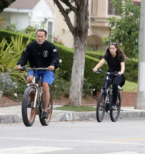 *EXCLUSIVE* Arnold Schwarzenegger Takes a Ride with Christina