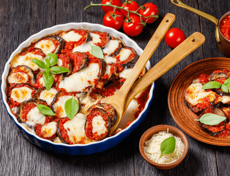 Vinete parmigiana - rețeta italiană de vinete cu parmezan