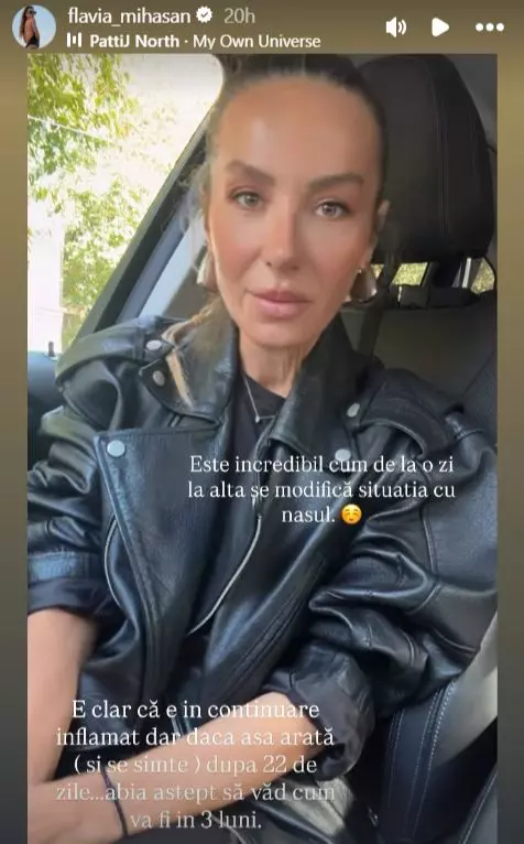 Flavia Mihășan după operație