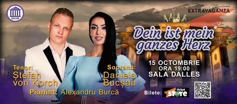 Tenorul ŞTEFAN von KORCH aduce VALSURI CELEBRE pe 15 octombrie la Sala Dalles în stagiunea Musical Extravaganza