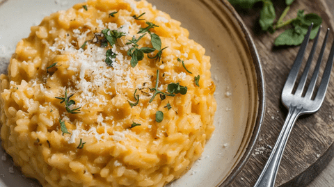 Reteta Risotto cu dovleac și parmezan. Rețeta italiană care aduce gustul toamnei în farfurie
