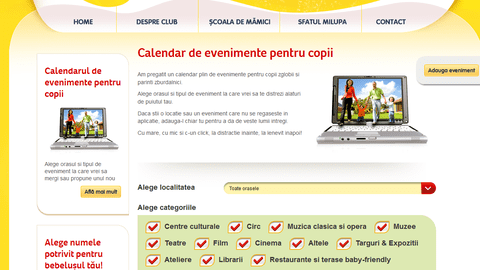  „Calendar de evenimente pentru copii” de la Milupa