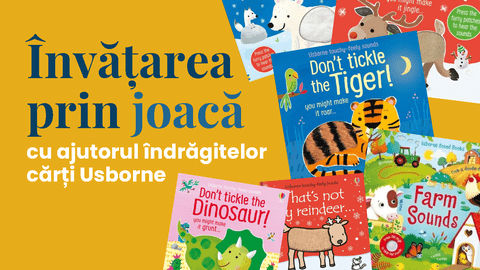 Învățarea prin joacă, cu ajutorul îndrăgitelor cărți Usborne