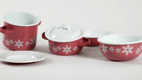 Set de vase emailate pentru bebelusi