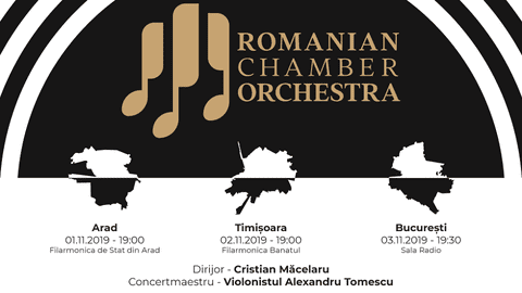 Romanian Chamber Orchestra, pe 3 noiembrie, la Sala Radio din București