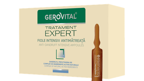 (P) Scapă de mătreață cu fiolele intensiv antimătreață Gerovital Tratament Expert