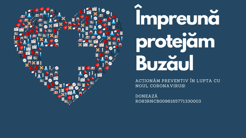 [Dă binele mai departe] Acțiune națională de strângere de fonduri pentru spitalele, medicii de familie și DGASPC Buzău - organizată de Fundația Comunitară Buzău în parteneriat cu Crucea Roșie - filiala Buzău
