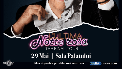 Superstarul italian Umberto Tozzi include România în ultima serie de concerte care încheie o carieră de peste 50 de ani
