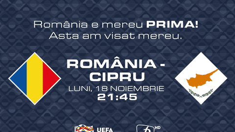 România - Cipru, ultimul meci al anului pentru Generația de Suflet, în exclusivitate la PRIMA TVA
