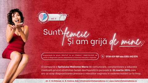 Continuă campania de conștientizare „Sunt femeie și am grijă de mine” la Maternitatea MaDonna Maria Craiova
