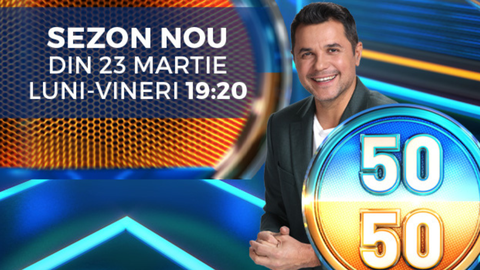 Un nou sezon al emisiunii concurs 50/50 începe cu ediții speciale dedicate meciului Turcia- România