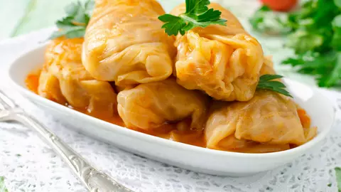 Sarmale de post cu orez si ciuperci