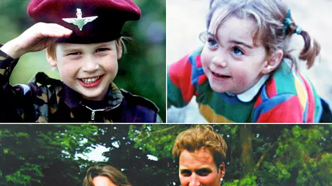 KATE MIDDLETON și PRINȚUL WILLIAM: fotografii din COPILĂRIE