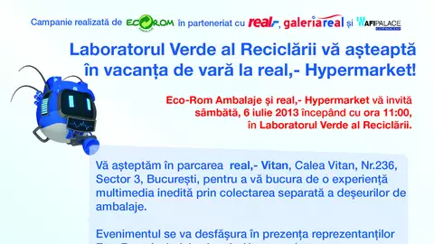 Laboratorul verde al reciclării te așteaptă la ”real”