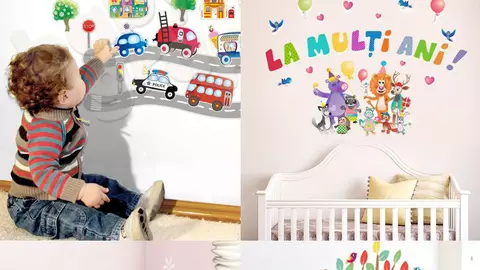 Cum să amenajezi camera copilului cu stickerele repoziționabile de la BabyGraphics