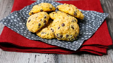 Biscuiți de dovleac cu bucățele de ciocolată