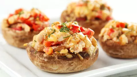 Ciuperci umplute, la cuptor 