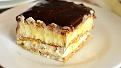 Prăjitura Ecler, fără coacere