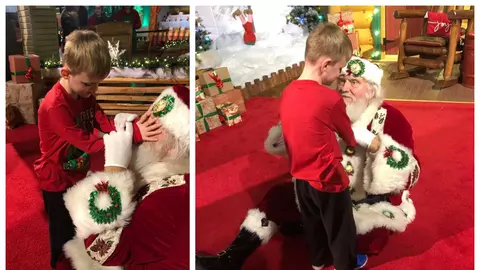 Gestul incredibil al lui Mos Craciun pentru un baietel