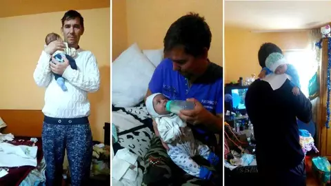 Tatal ce isi creste singur nou-nascutul, povestea ce a impresionat o tara intreaga