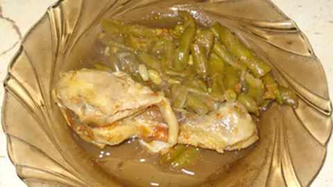 Pulpe de pui cu fasole verde