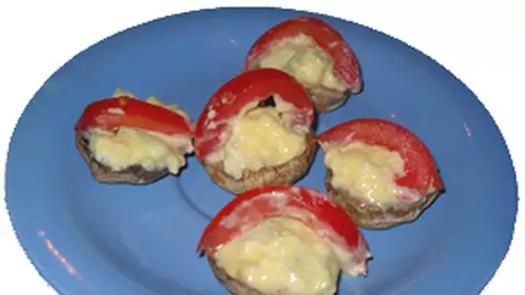 Cosulete din ciuperci cu crema de branza